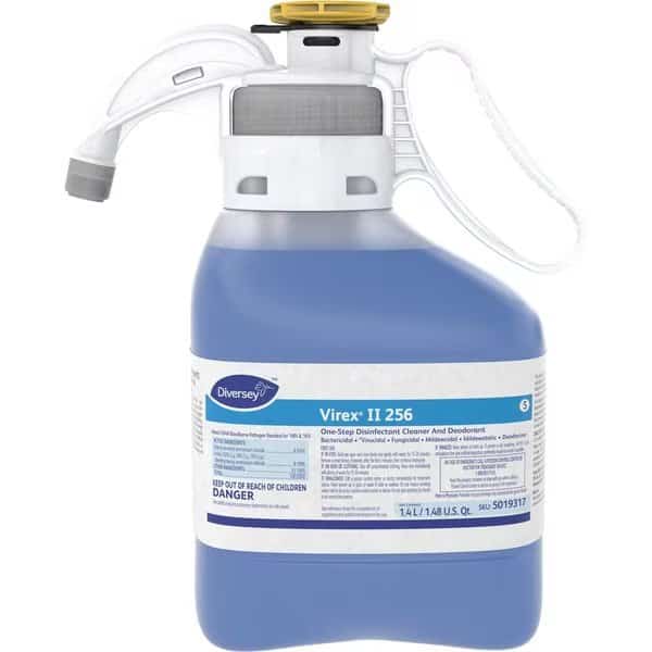 Diversey Virex II 1-Step Disinfectant Cleaner, 47.3 fl oz (1.5 quart) Minty, Blue