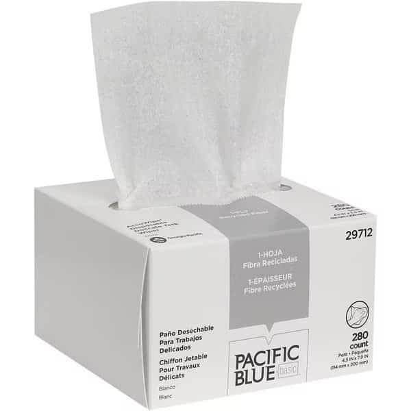 Accuwipe Eyeglass Wiping Cloth, 4-1/2"x8-1/2", WE, PK 280