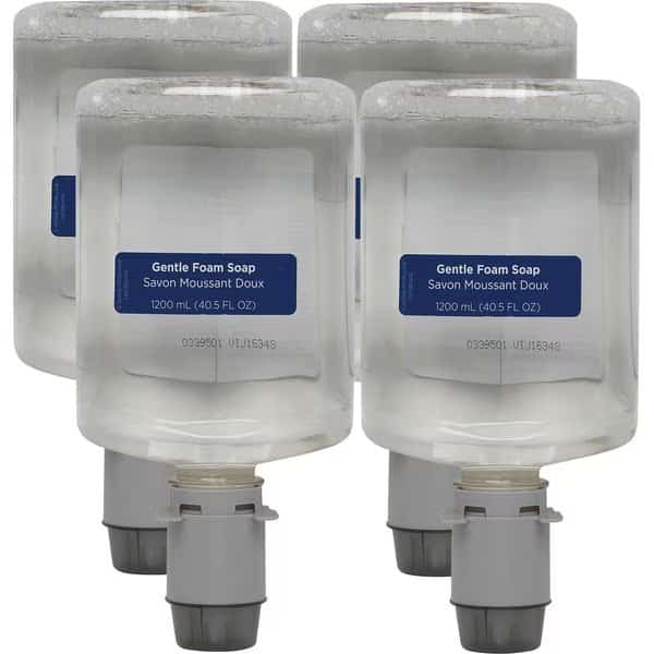 40.6 fl oz (1200 mL) Gentle Foam Soap Manual Dispenser Refills 4 PK