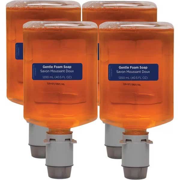 40.6 fl oz (1200 mL) Gentle Foam Hand Soap Manual Dispenser Refills 4 PK