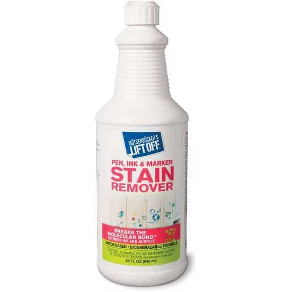 Ink Remover, f/Pen/Marker, Water-based, 32 oz White, PK 6