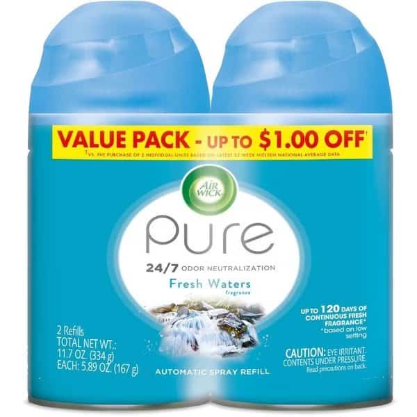 Freshmatic Refill, Fresh Waters, 6.17 oz, 2/PK, Clear, PK 2