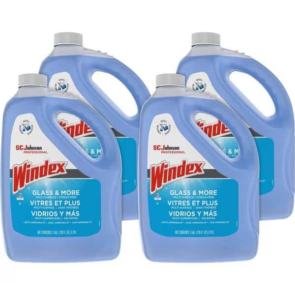 Liquid Glass Cleaner with Ammonia-D, Blue, 4 PK