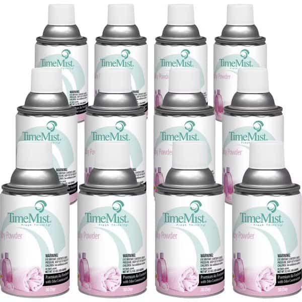 Fragrance Refill, f/Metered Dispenser, 5.3oz, , Baby Powder, PK 12, Timemist, Mfr#: TMS1042686CT