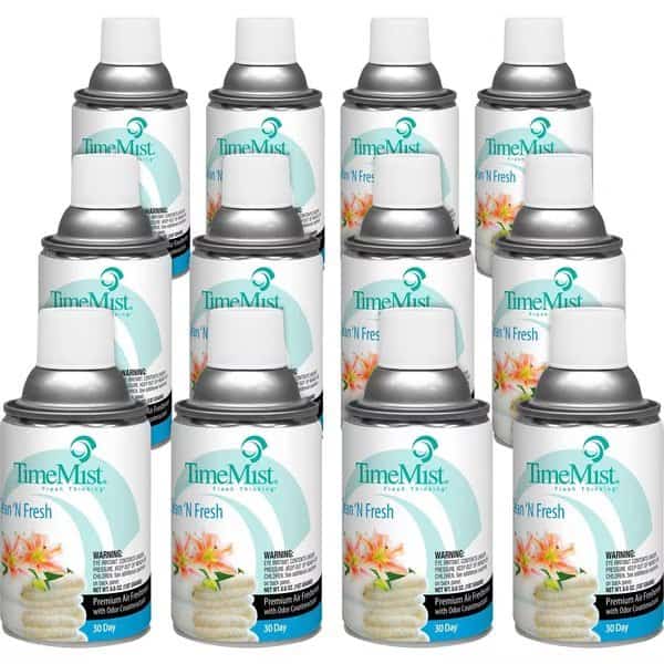 Aerosol Frag, f/Metered Dispenser, 6.6 oz, Clean/Fresh, PK 12