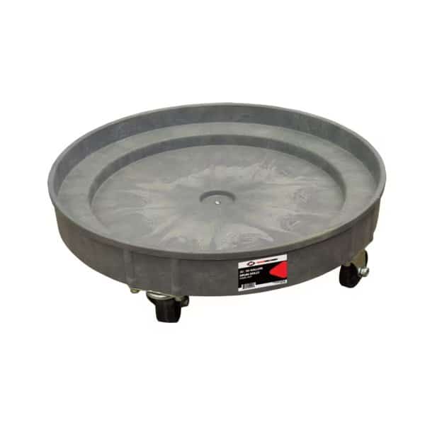 30-55 gal Drum Dolly, Polypropylene, 5 Swivel Casters