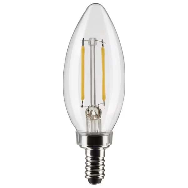 3-Watt B11 LED - Clear - Candelabra Base - 2700K - 200 Lumens - 120 Volts, 2PK