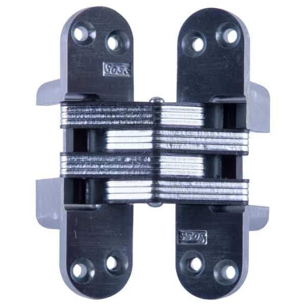 Door Invisible Hinge, 1-3/4 in-2 in Door Thickness, Unplated