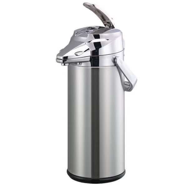 Airpot with Lever Lid, 2.5 Liter, Stainless vacuum insulated, Chrome