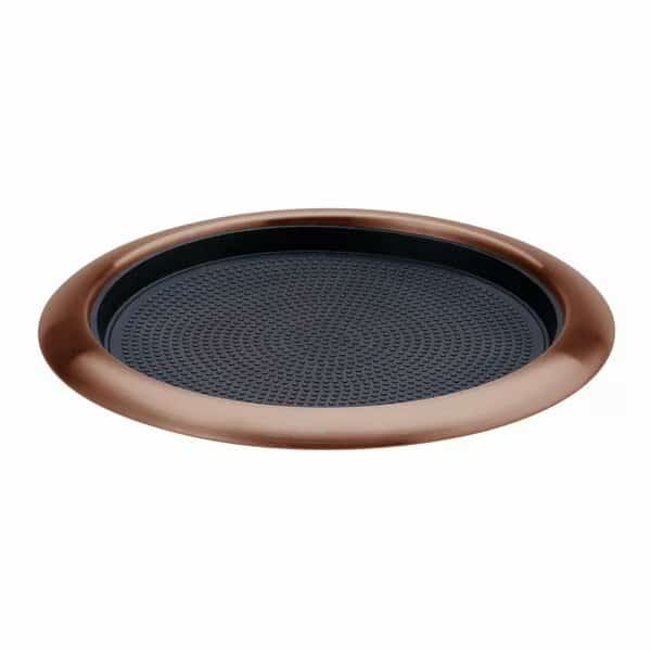 Tray with Removable Insert, 9" Round, Stainless Steel, Rose Gold