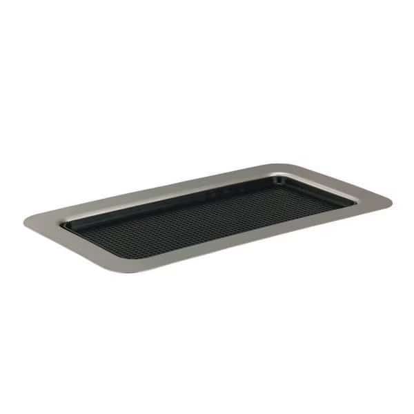 Tray with Removable Insert, 13" x 7", Stainless Steel, Brushed