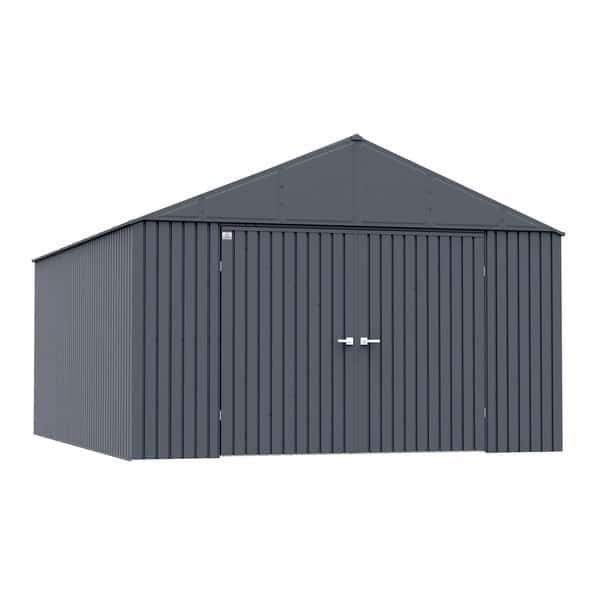 Elite Steel Storage Shed, 12x16, Anthracite