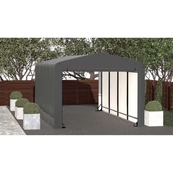 ShelterTube Wind and Snow-Load Rated Garage, 10x18x8 Gray