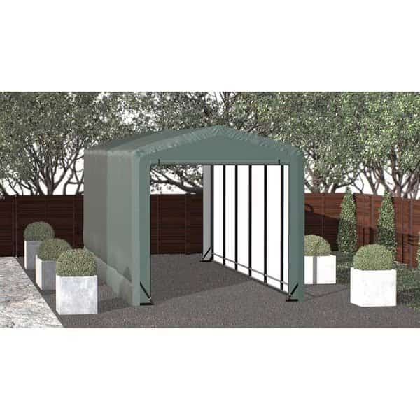 ShelterTube Wind and Snow-Load Rated Garage, 10x27x10 Green