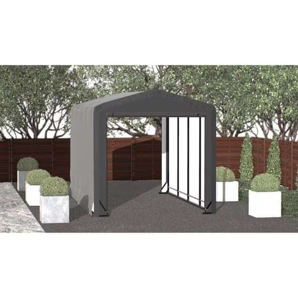 ShelterTube Wind and Snow-Load Rated Garage, 10x18x10 Gray