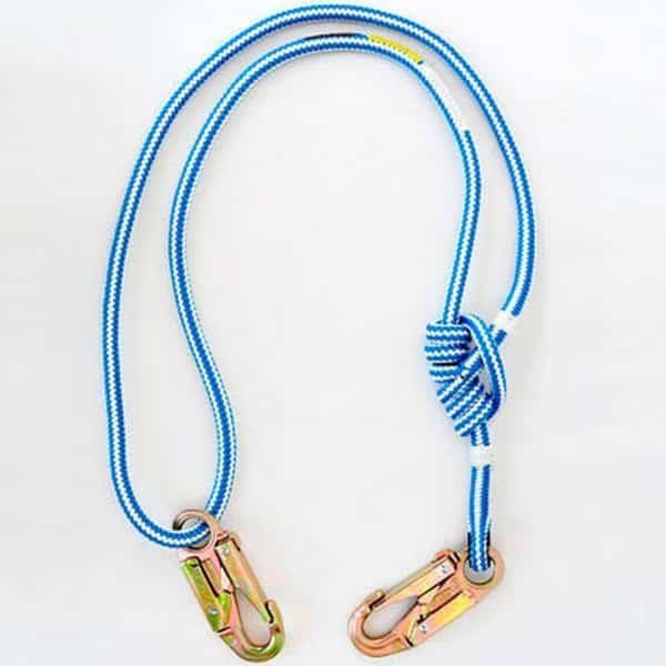 Buckstrap Lanyard 1/2 in. (13mm) Blue Streak w/Steel Snaps adjusts 4-7 ft.