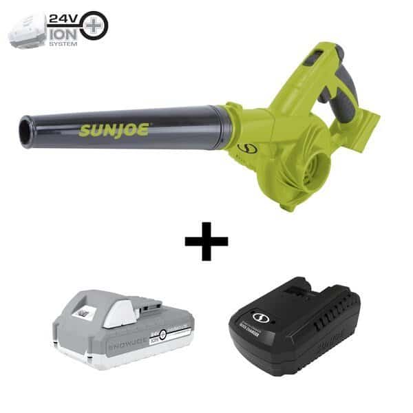 Battery Powered Handheld Shop Leaf Blower, Battery Included