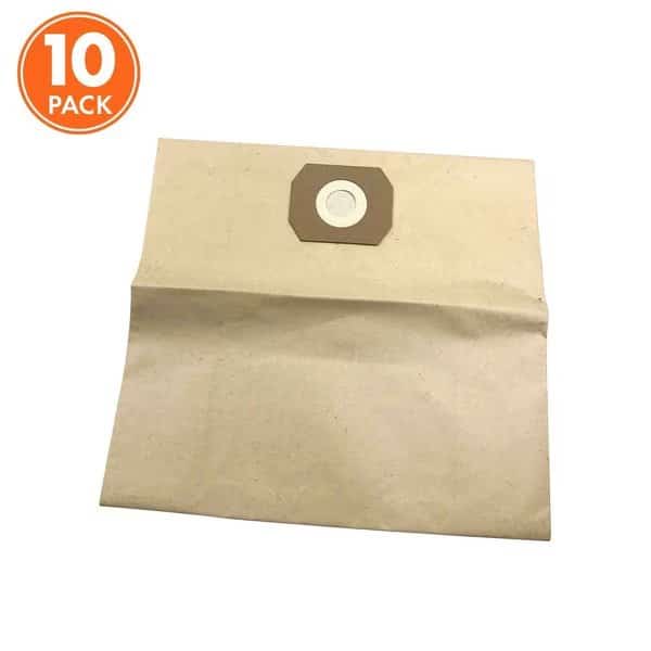 Universal Replacement Paper Filter Bag for SWD8000 Wet / Dry Vacuum and Others, 10 Pack