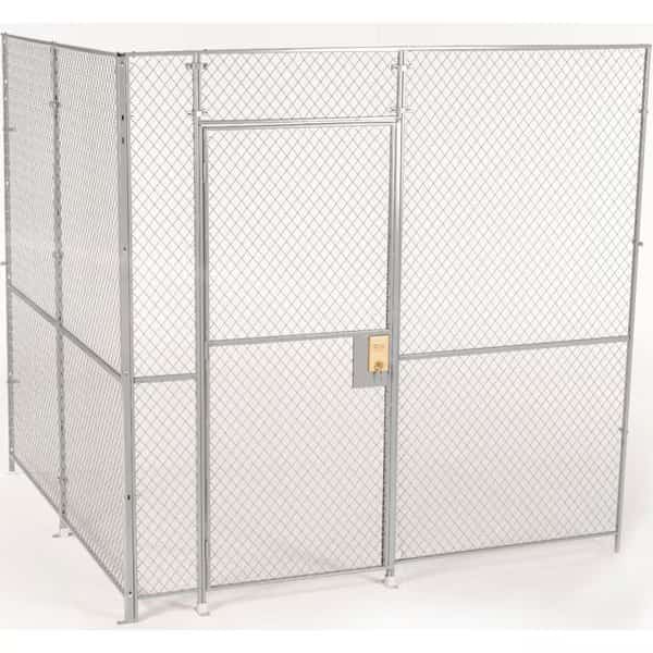 2 Wall, Wire Partition Cage, 8 X 8, 8Ft High, No Top