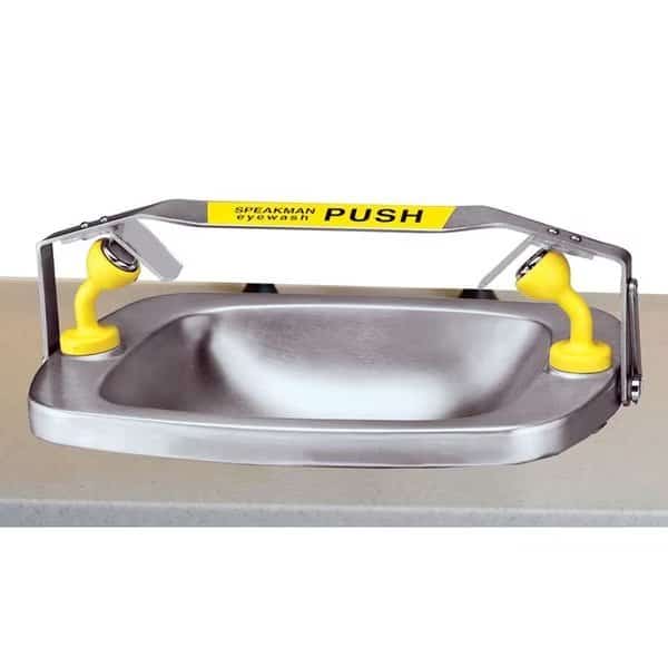Eye/Face Wash Station, Counter Mounted, 4.25 H., 14.0 W