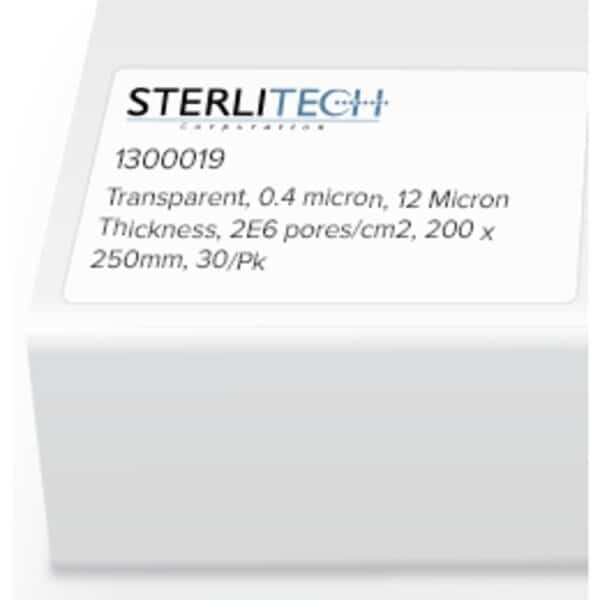 PETE Membrane Filters, Transparent, 0.4um, Sheet, PK30