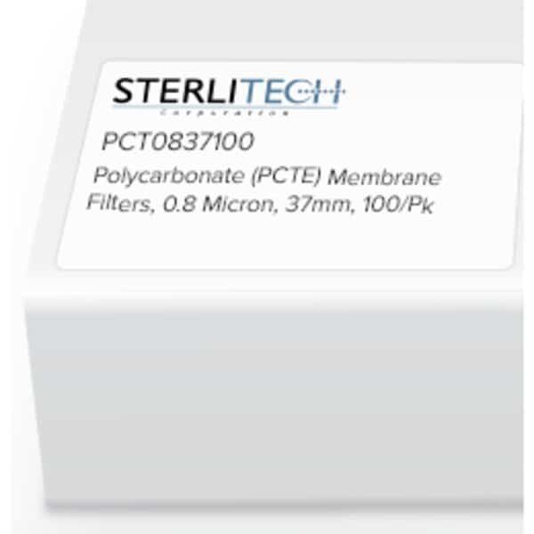 Polycarbonate (PCTE) Membrane Filters, 0.8 Micron, 37mm, PK100
