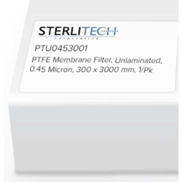 PTFE Unlaminated Membrane Filters, 0.45 micron, 300 x 3000mm, 1/Pk