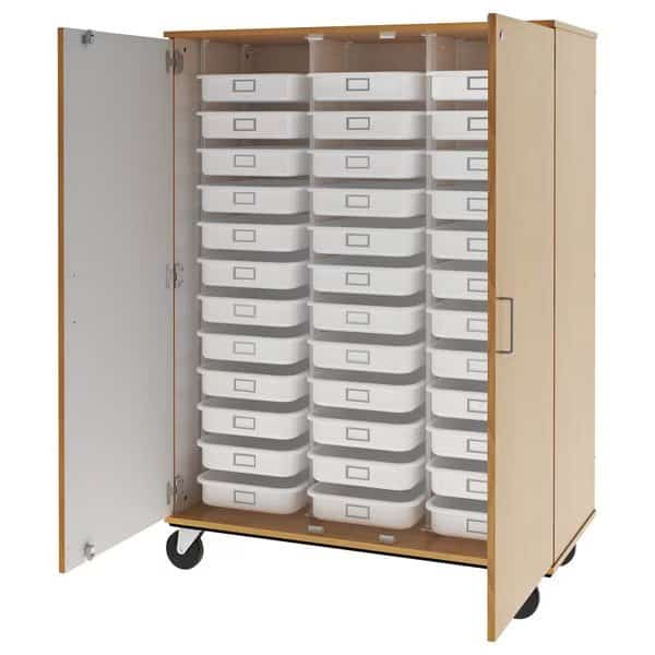 67 Tall  Closed Tray Storage 36 312 Trays  With Doors w Locks