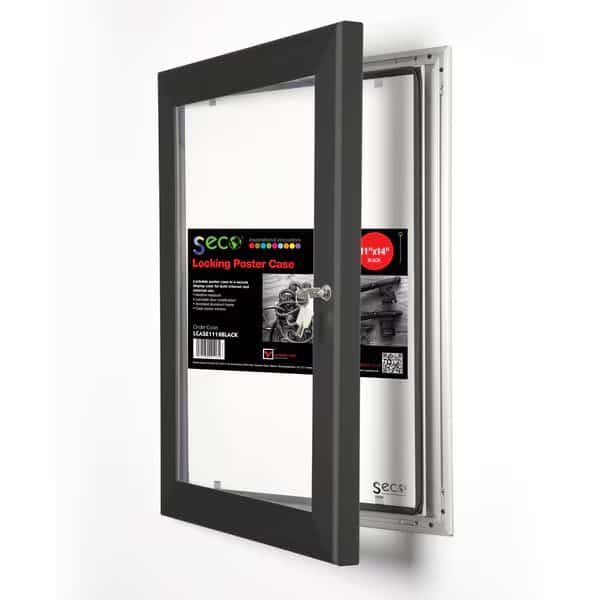 Locking Poster Case, 11" x 14", Black