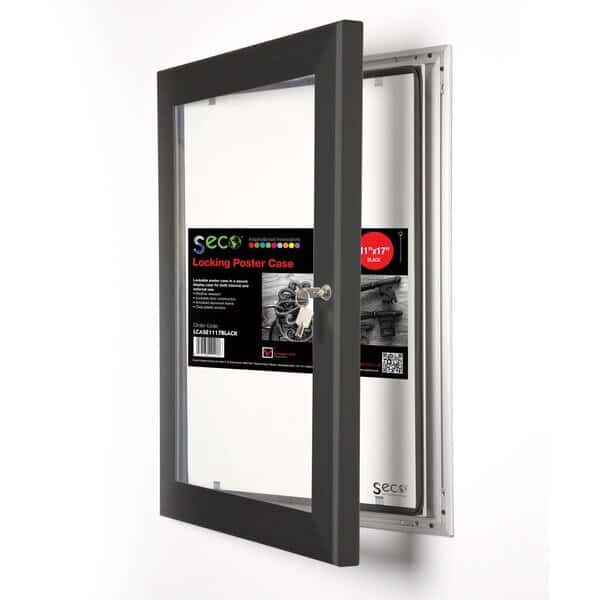 Locking Poster Case, 11" x 17", Black