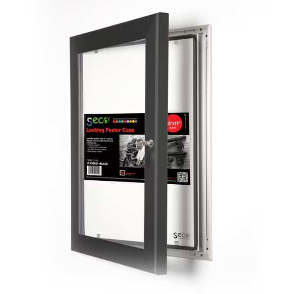 Locking Poster Case, 8.5" x 11", Black