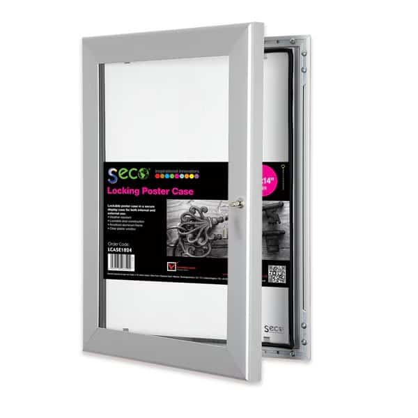 Locking Poster Case, 18" x 24", Silver