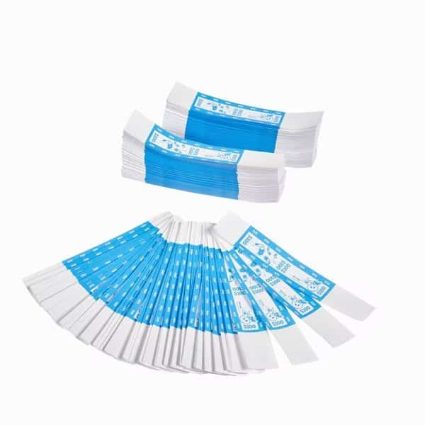 Self-Sealing Currency Bands, Blue, $100, Case of 20000