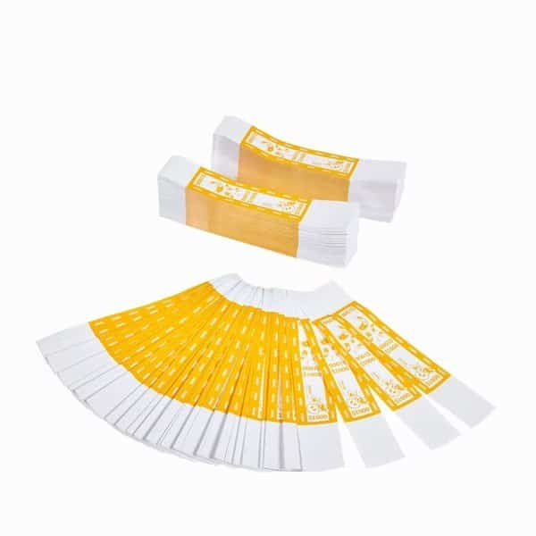 Self-Sealing Currency Bands, Yellow, $1000, Case of 20000