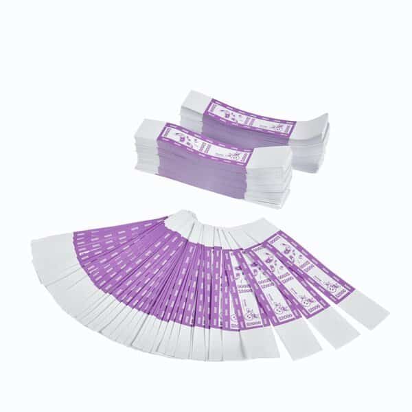 Self-Sealing Currency Bands, Violet, $2000, Case of 20000