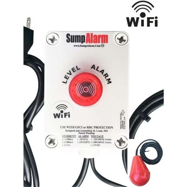 Indoor/Outdoor, WIFI Sewage/Septic High/Low Water ALM W/ Power IND LED, Includes SludgeBoss Float, 100 Ft. Length