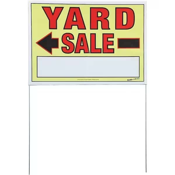 Sign Yard Sale 22 in x 32 in with Bracket 10-Pack