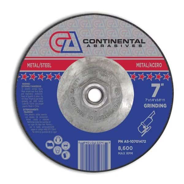 7" x 1/4" x 5/8-11" Signature T27 Depressed Center Grinding Wheel