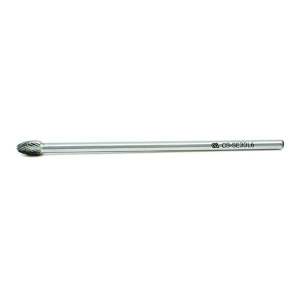 SE-3 Double Cut Oval Tungsten Carbide Burr 6" Shank