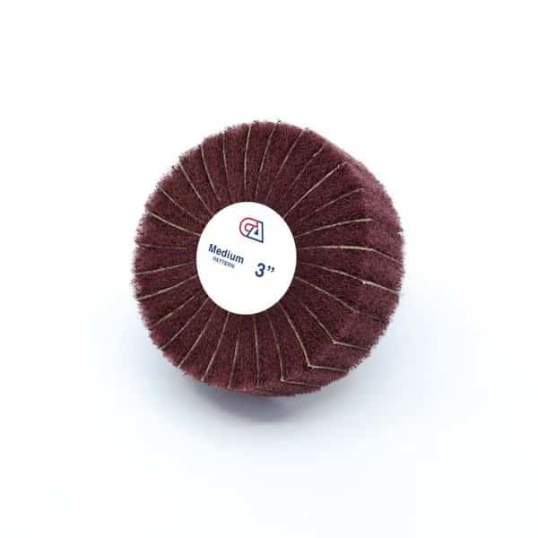 3" x 2" x 1/4" Interleaf Aluminum Oxide and Nonwoven Mounted Flap Wheel 180/Fine, Continental Abrasives, Mfr#: FW-INT32F