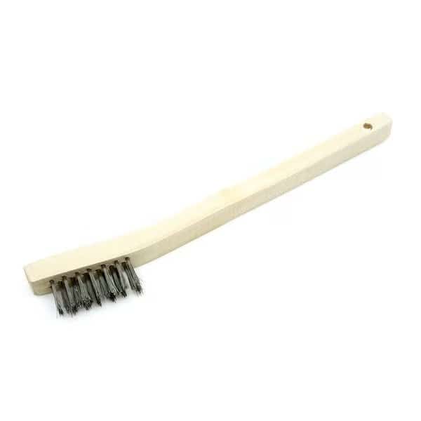 3x7 Wood Handle Stainless Steel Scratch Brush