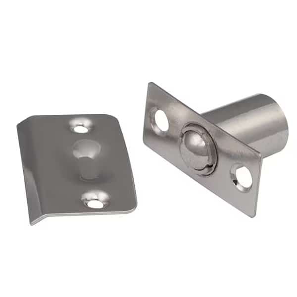 Sure-Loc Hardware Ball Catch, Round Corner Mortise, Satin Nickel
