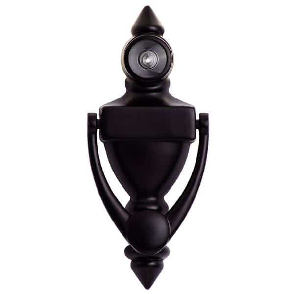 Sure-Loc Hardware Door Knocker with 180 Viewer, Vintage Bronze
