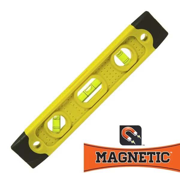 9 Speedlite Magnetic Torpedo Level with Rubber End Caps