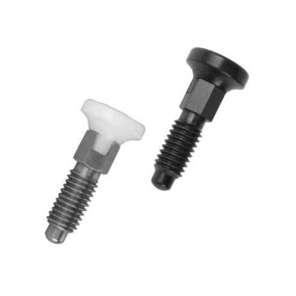 Knob Spg Plgr, Lock, SS, M10X1.5", PK2
