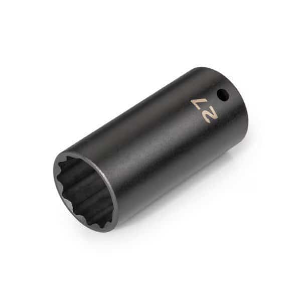 1/2 Inch Drive x 27 mm Deep 12-Point Impact Socket, Tekton, Mfr#: SID23327
