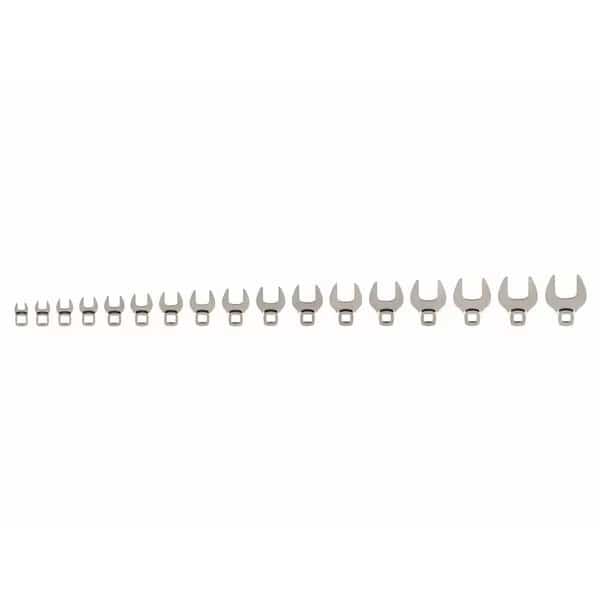 3/8 Inch Drive Crowfoot Wrench Set, 17-Piece (8-24 mm)