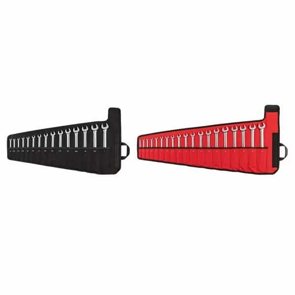 Reversible 12-Point Ratcheting Combination Wrench Set with Pouch, 34-Piece (1/4-1 in., 6-24 mm)