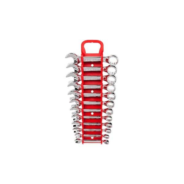 Stubby Combination Wrench Set with Holder, 12-Piece (8-19 mm)