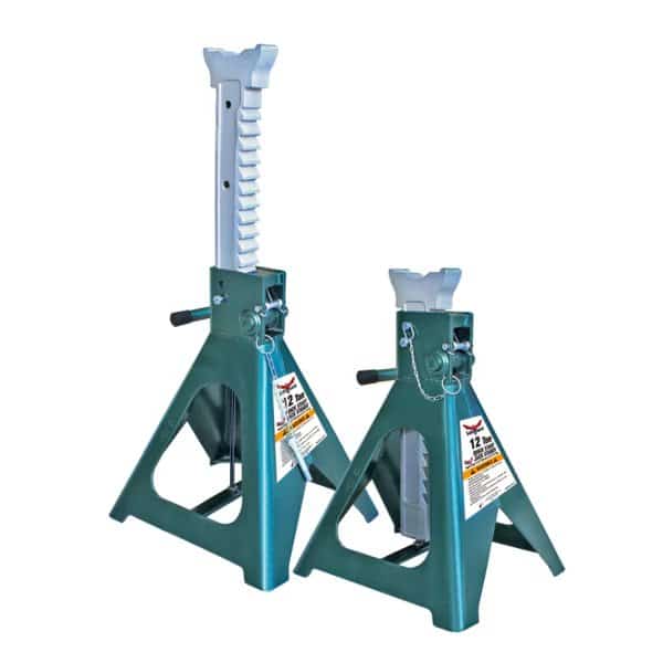Self Raising Jack Stands, Steel, 12 Ton Capacity